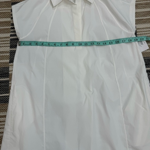 Athleta Performance Poplin Collared Lightweight Shirtdress UPF 50+ White Size S - Picture 10 of 11